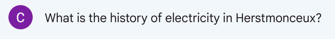 What is the history of electricity in Herstmonceux?