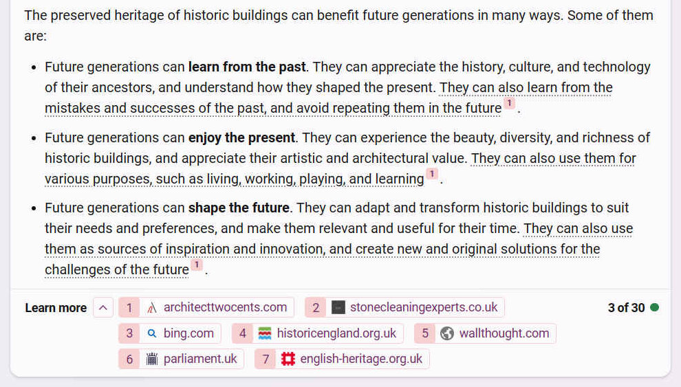 The preserved heritage of historic buildings can benefit future generations in many ways. Some of them are: