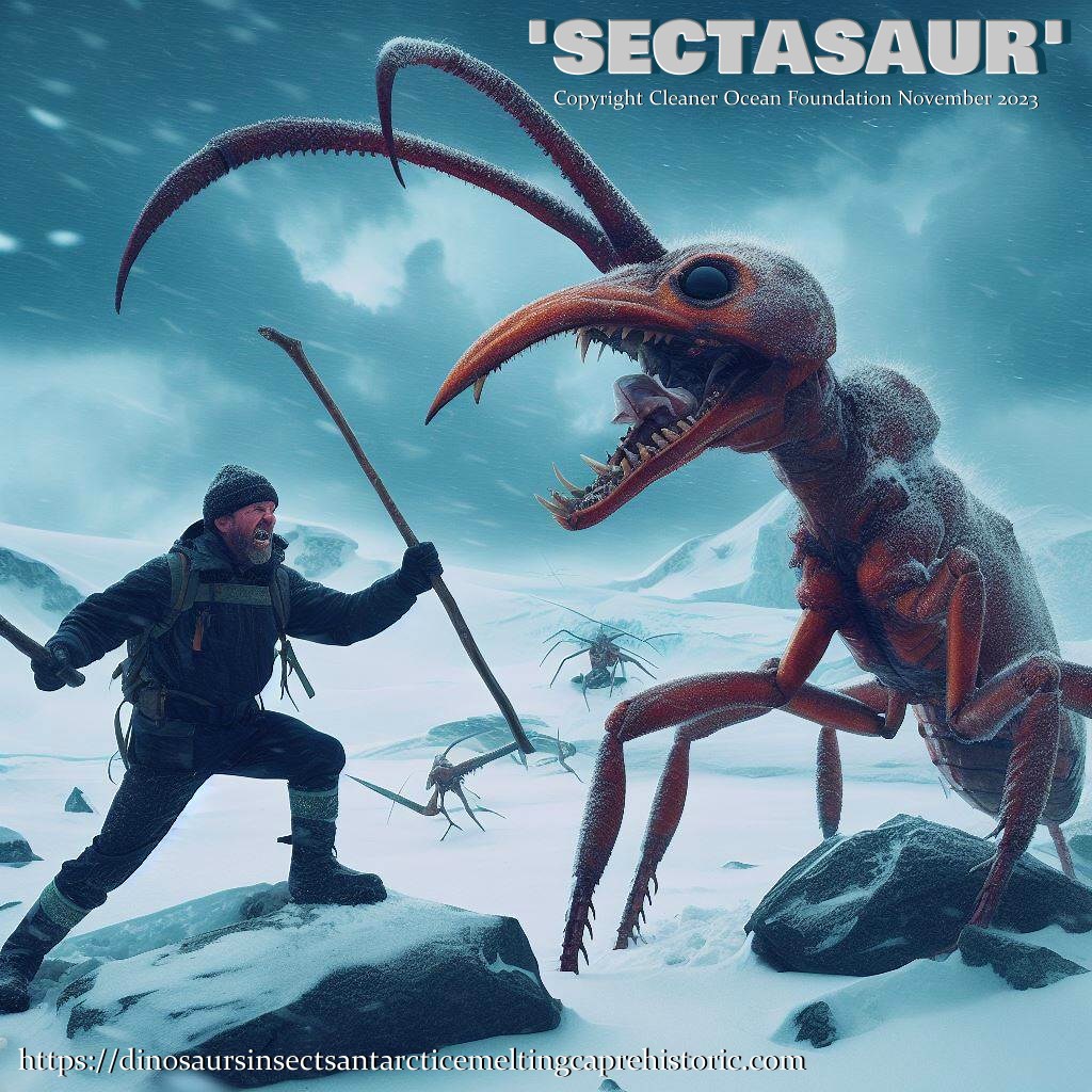 'Sectasaur' is an epic monster story, with shades of Jurassic Park, King Kong, Alien and Godzilla in a thrilling ride of discovery from Antarctica to Southampton, England