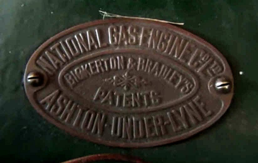 National gas engine makers nameplate